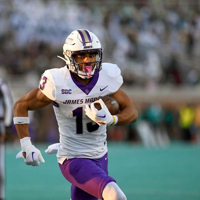 Former James Madison wide receiver Elijah Sarratt is transferring to Indiana. 